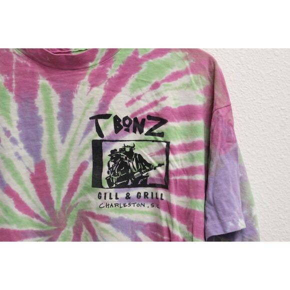 Vintage T Bonz Grill Charleston South Carolina Crop Top T Shirt Large - Picture 4 of 8